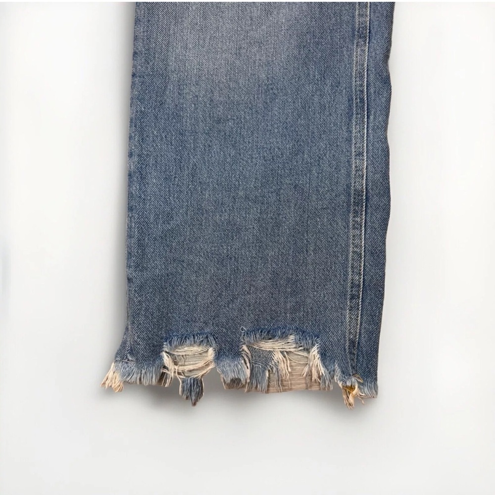 We The Free Jeans Sz 31 High Rise Ankle Straight Leg Boho Beachy Button Fly - Picture 6 of 9